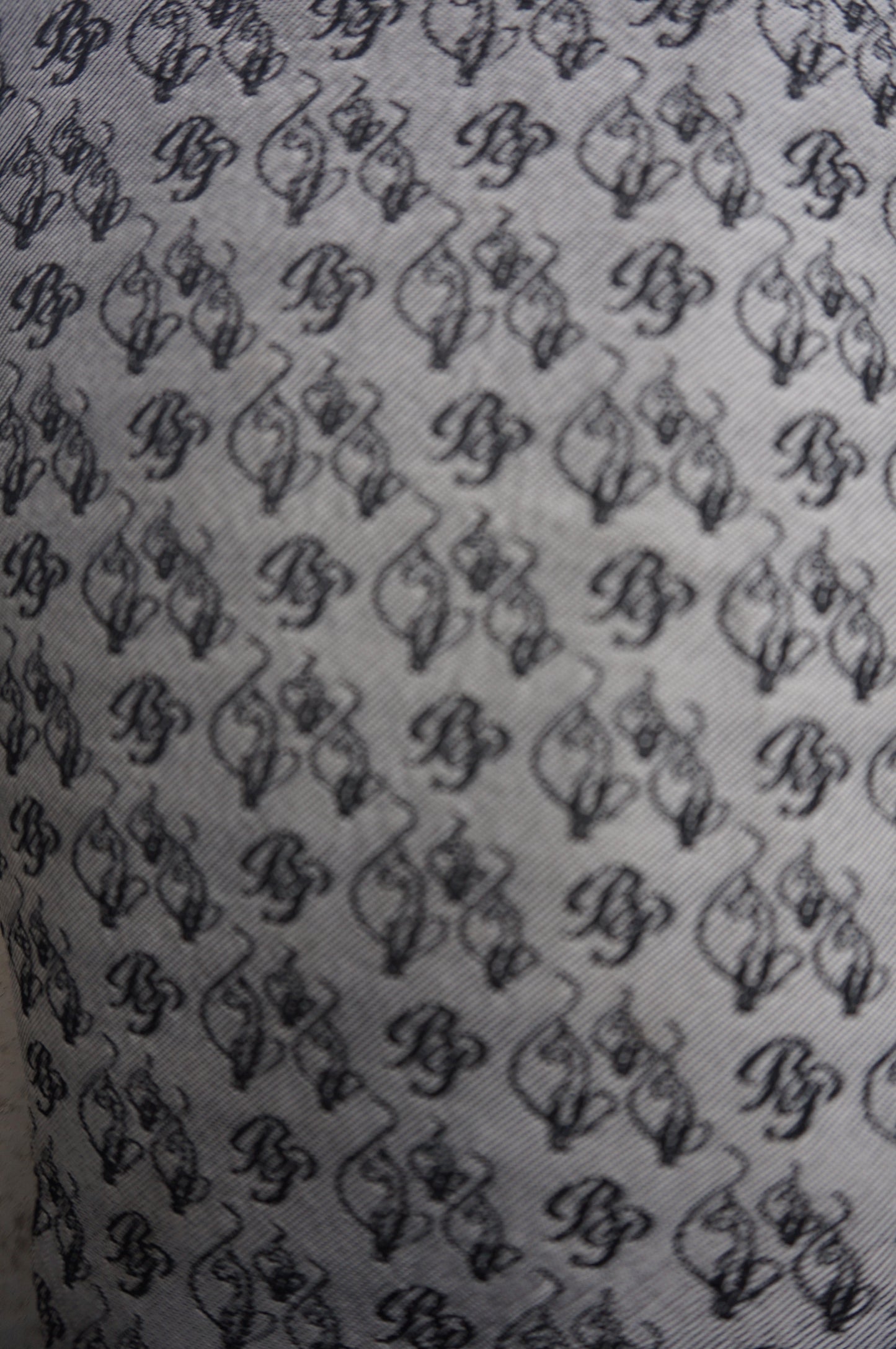 Black and Grey Baby Phat Monogram Wedge Boots