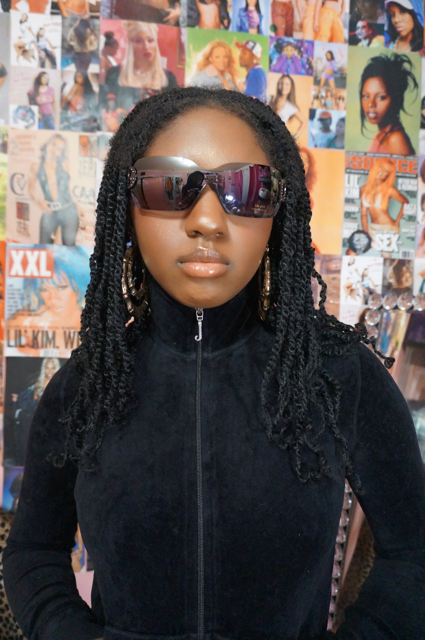 Black Mock Neck Juicy Couture Track Jacket