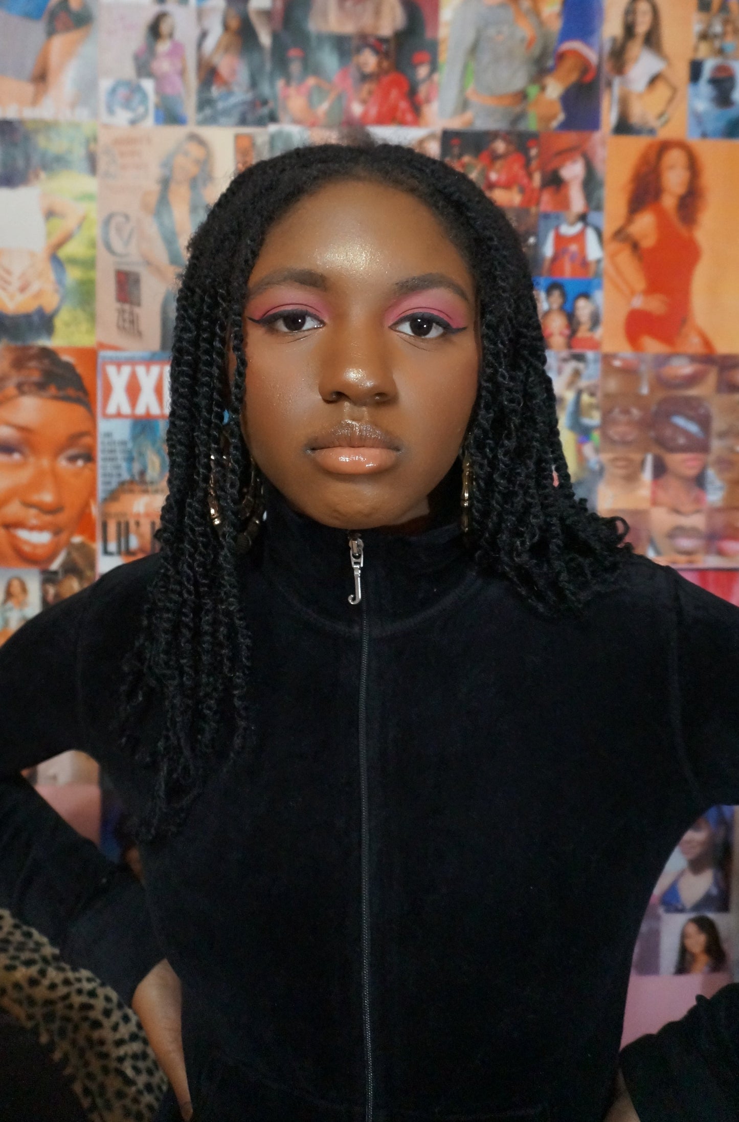 Black OG Vintage Mock Neck Juicy Couture Track Jacket