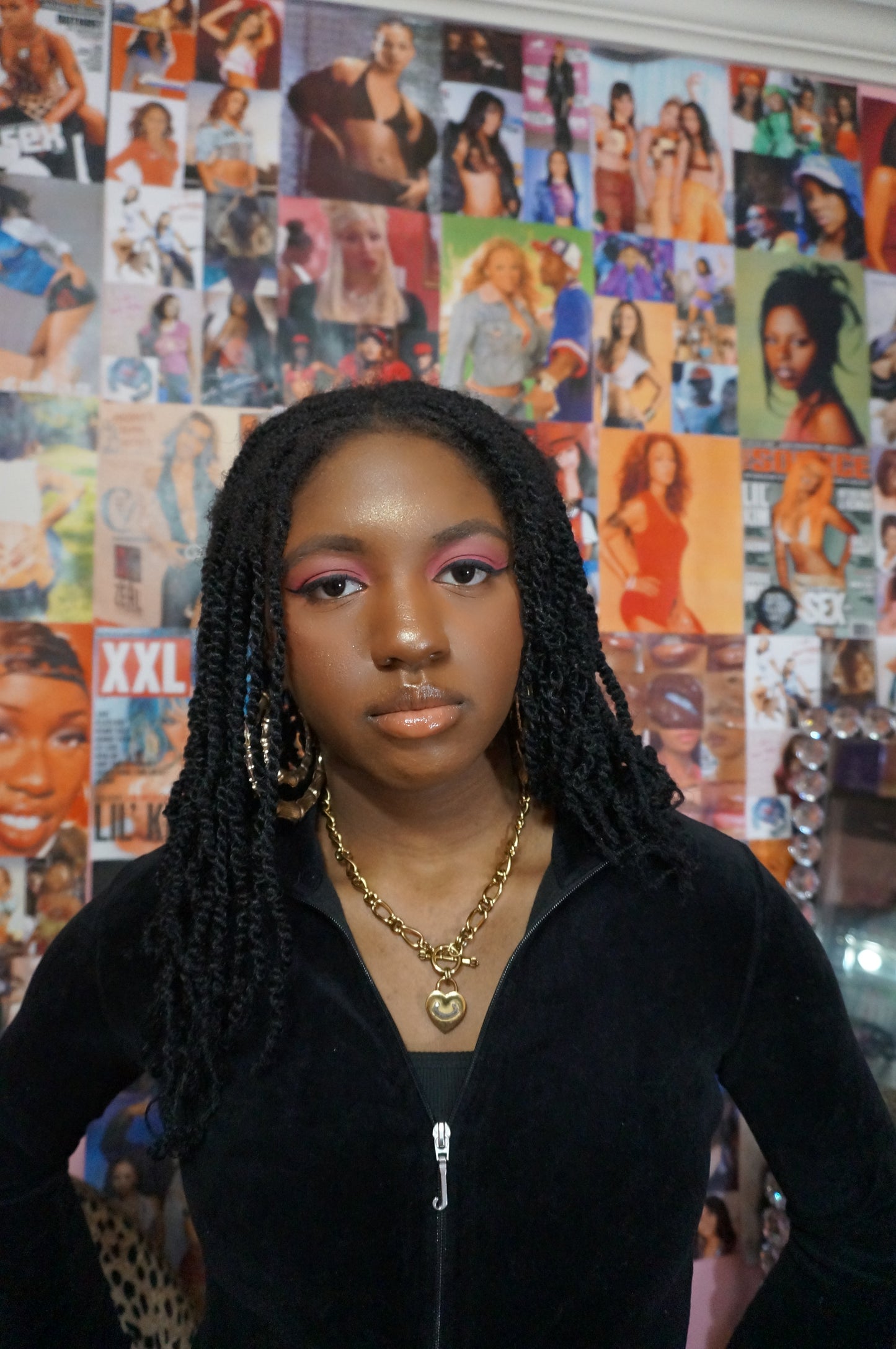 Black OG Vintage Mock Neck Juicy Couture Track Jacket