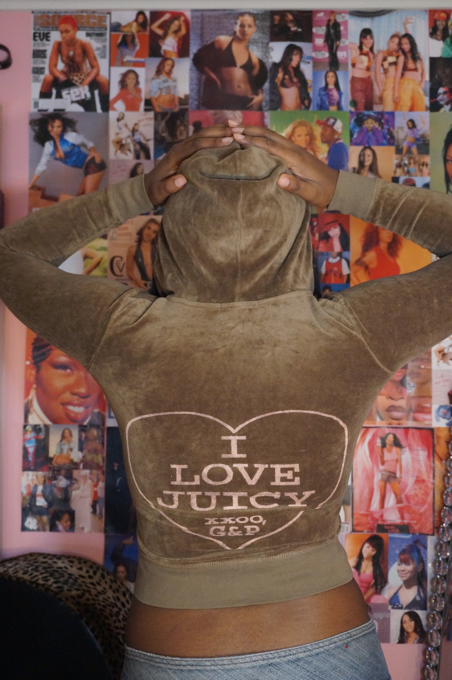 Khaki Green OG Vintage Juicy Couture Track Jacket