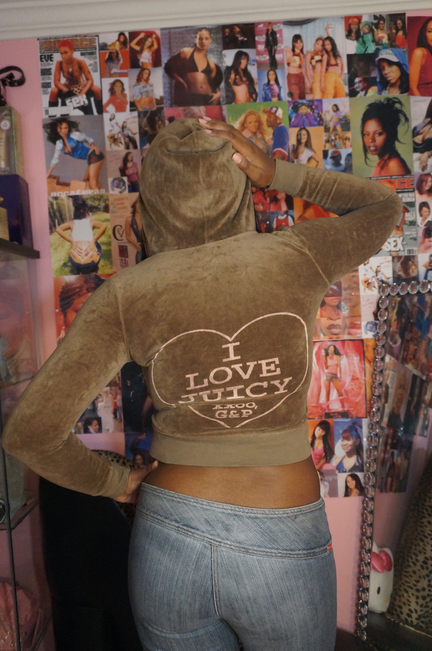 Khaki Green OG Vintage Juicy Couture Track Jacket