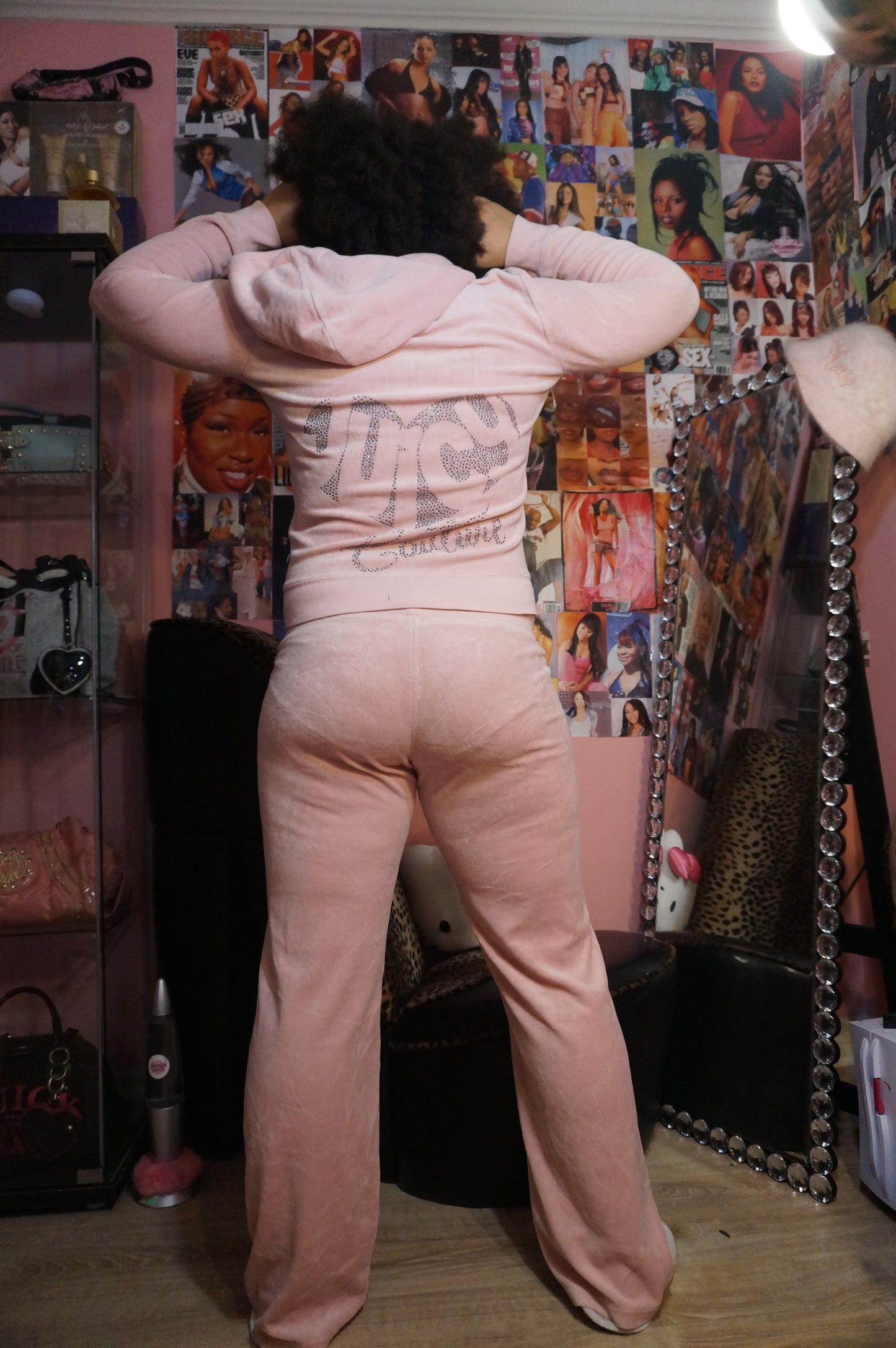 Baby Pink Velour Juicy Couture Tracksuit
