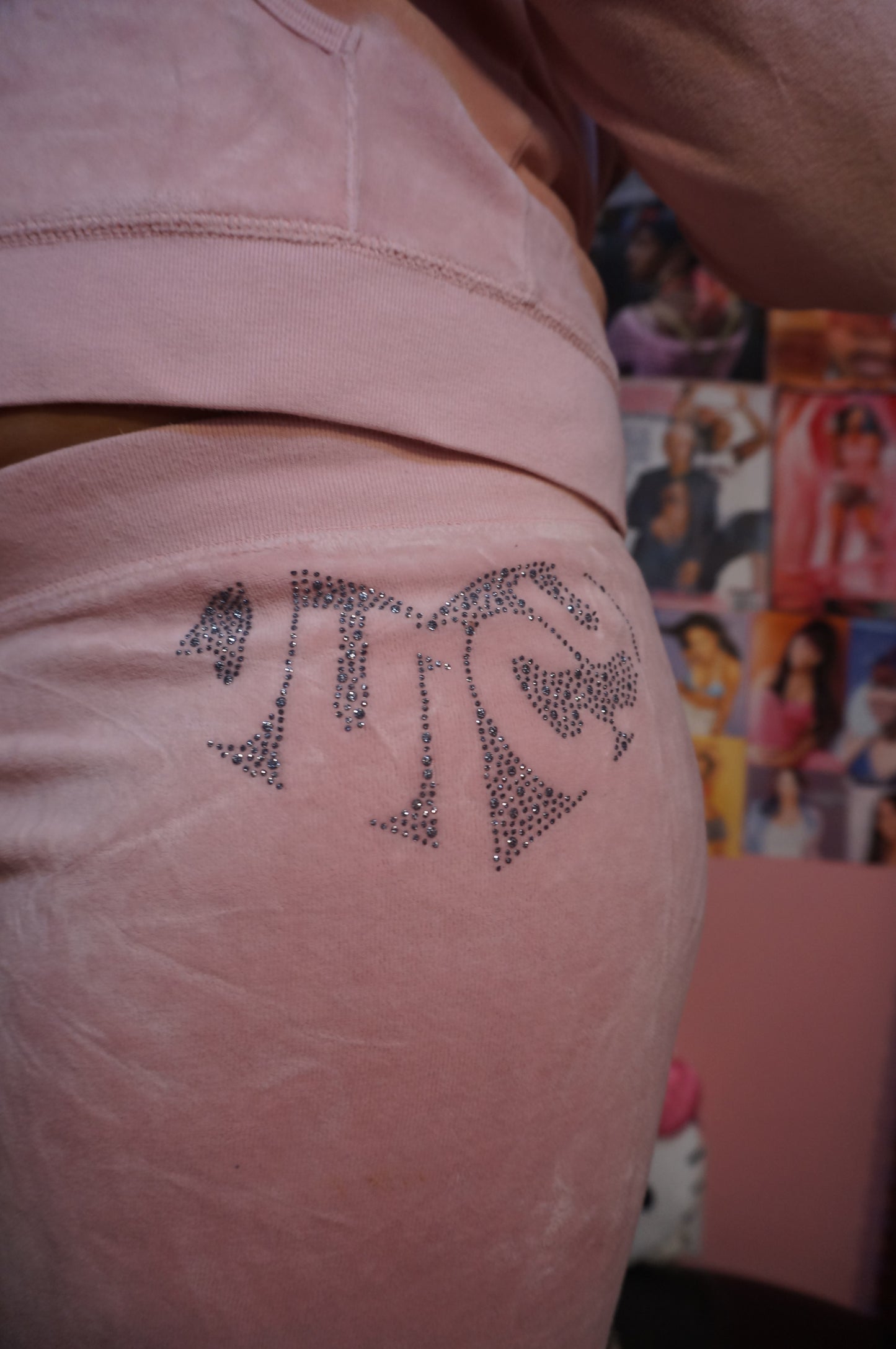 Baby Pink Velour Juicy Couture Tracksuit