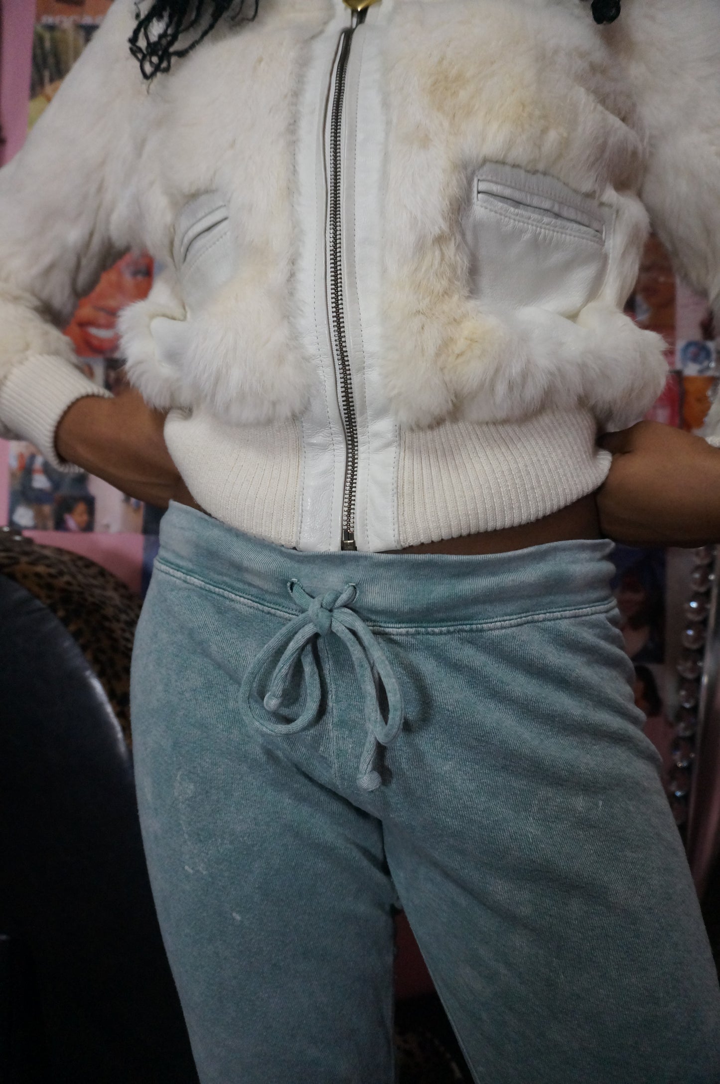 Bleached Aqua OG Vintage Juicy Couture Jogging Pants