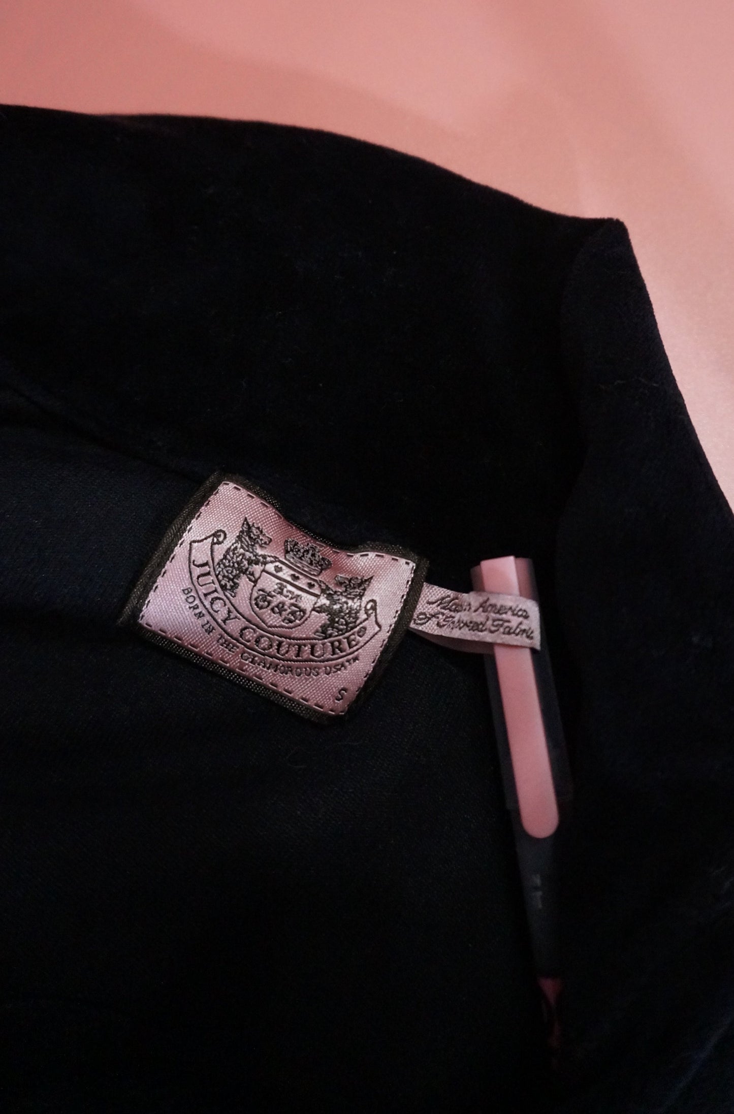 Black Mock Neck Juicy Couture Track Jacket