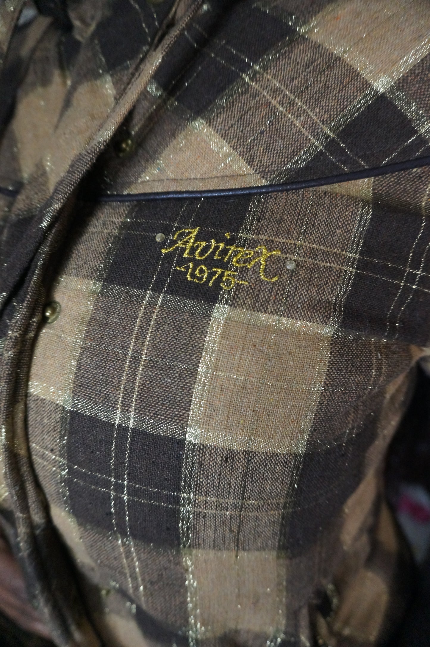 Avirex Brown and gold puffer coat