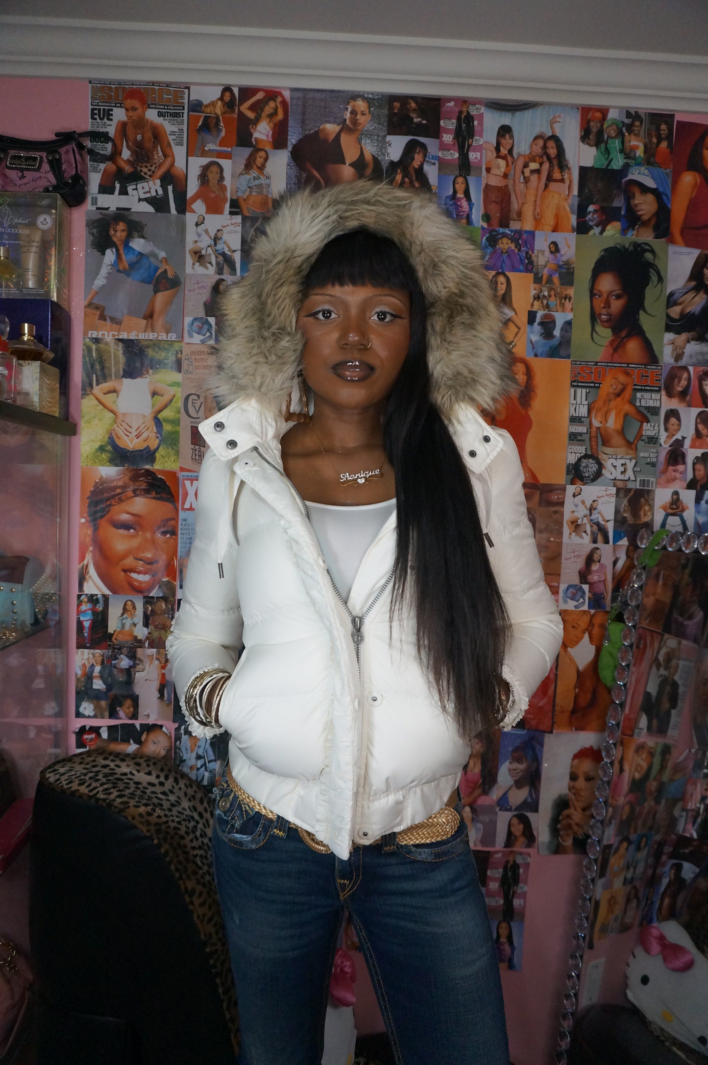 White Juicy Couture Puffer Coat