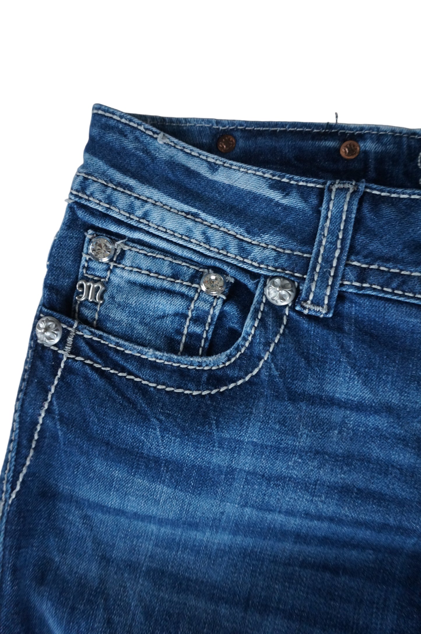 Embroidered Angel Wings Miss Me Jeans