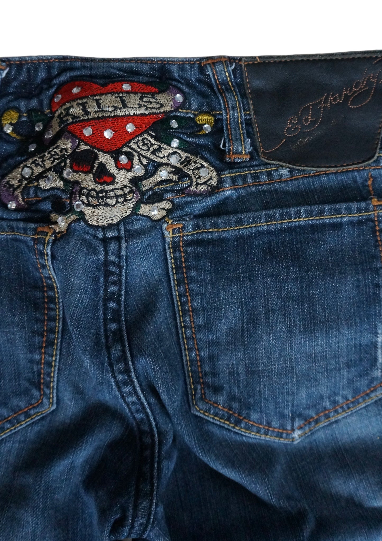 Vintage Low Rise Ed Hardy Skinny Jeans - Size 3
