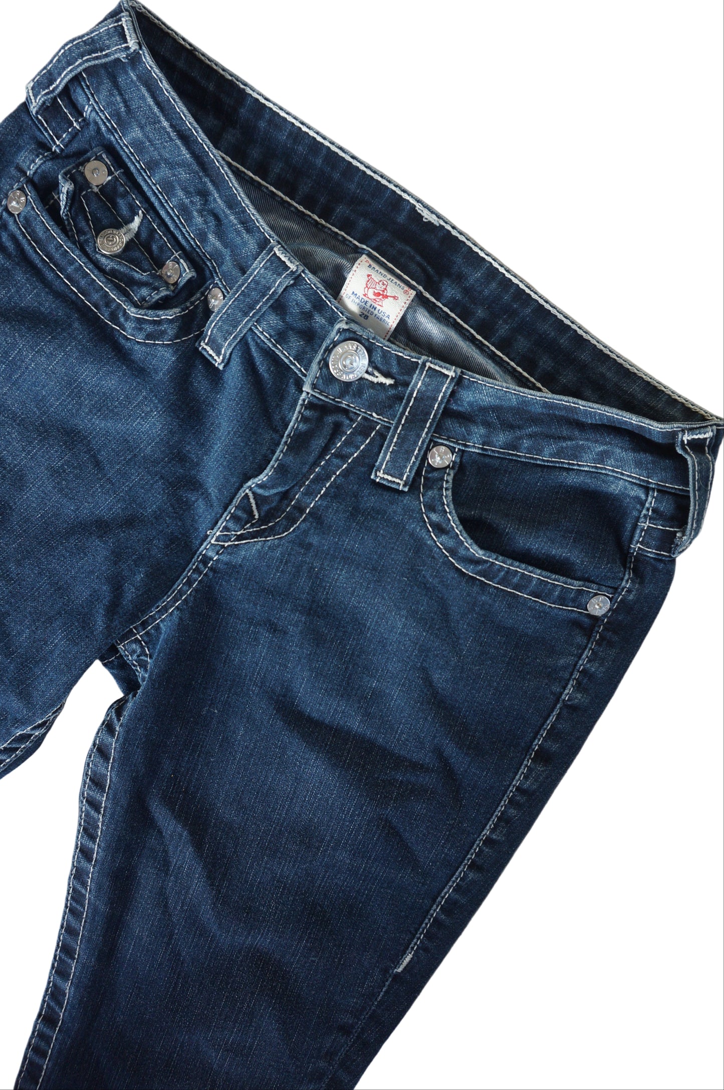 Vintage True Religious Low Rise Straight Leg Jeans - Size 5