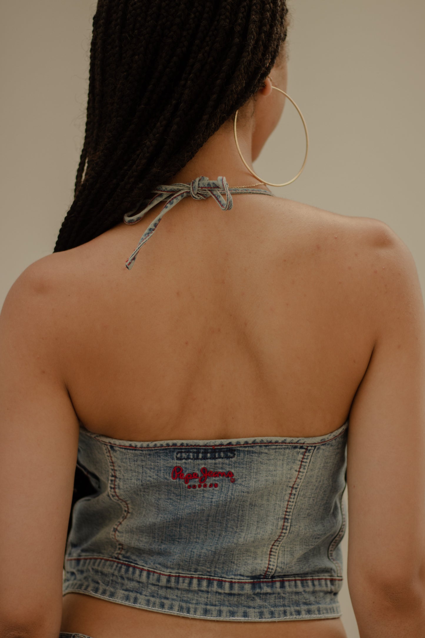Pepe Jeans Denim Halter Top