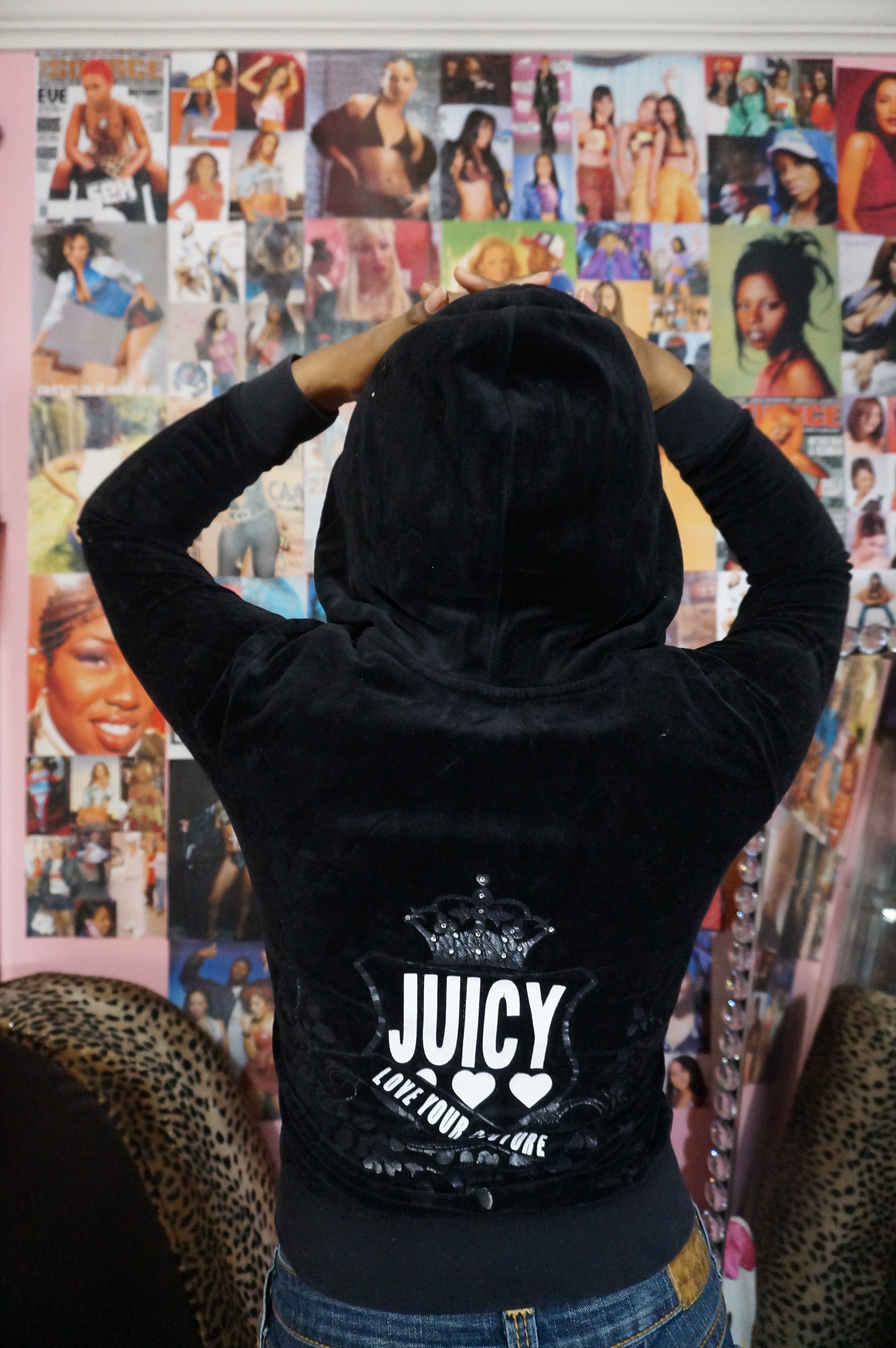 Juicy couture black velvet jacket hotsell