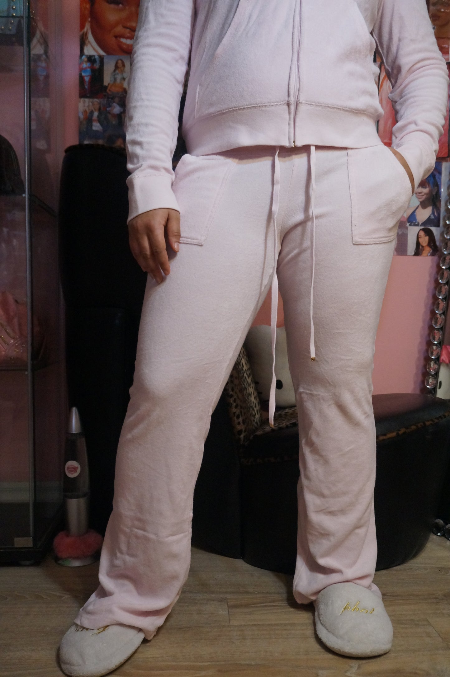 Baby Pink Terry Cloth Juicy Couture Tracksuit
