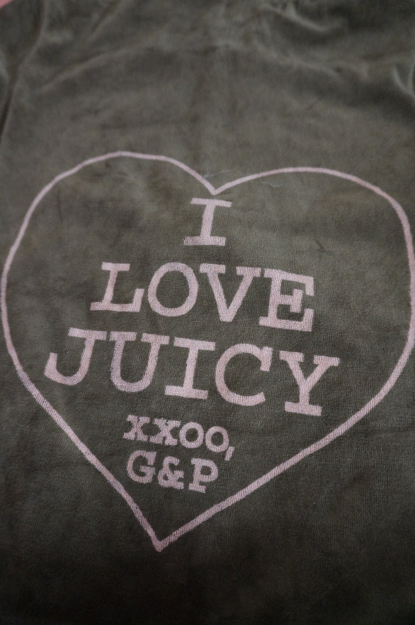 Khaki Green OG Vintage Juicy Couture Track Jacket