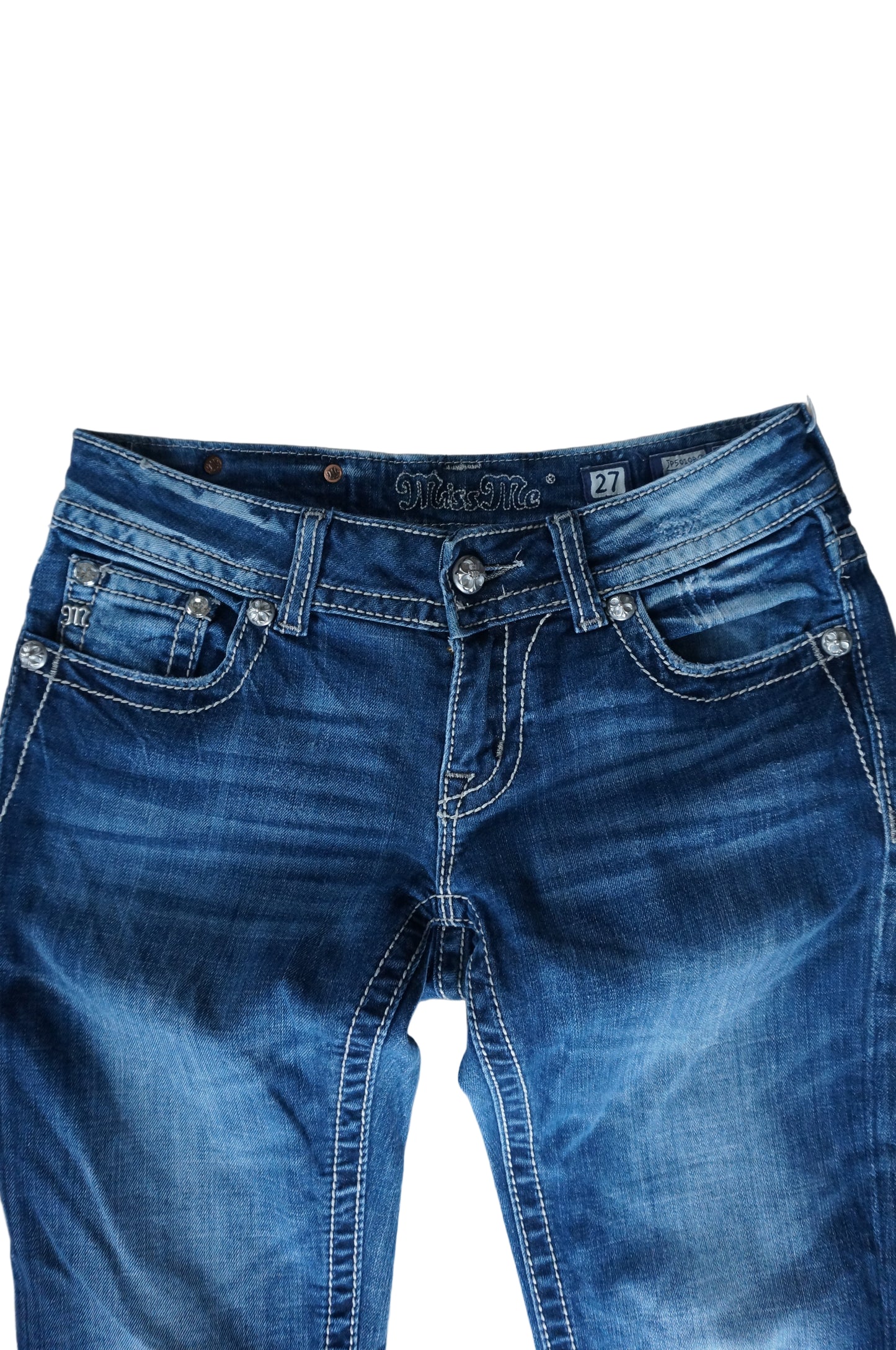 Embroidered Angel Wings Miss Me Jeans