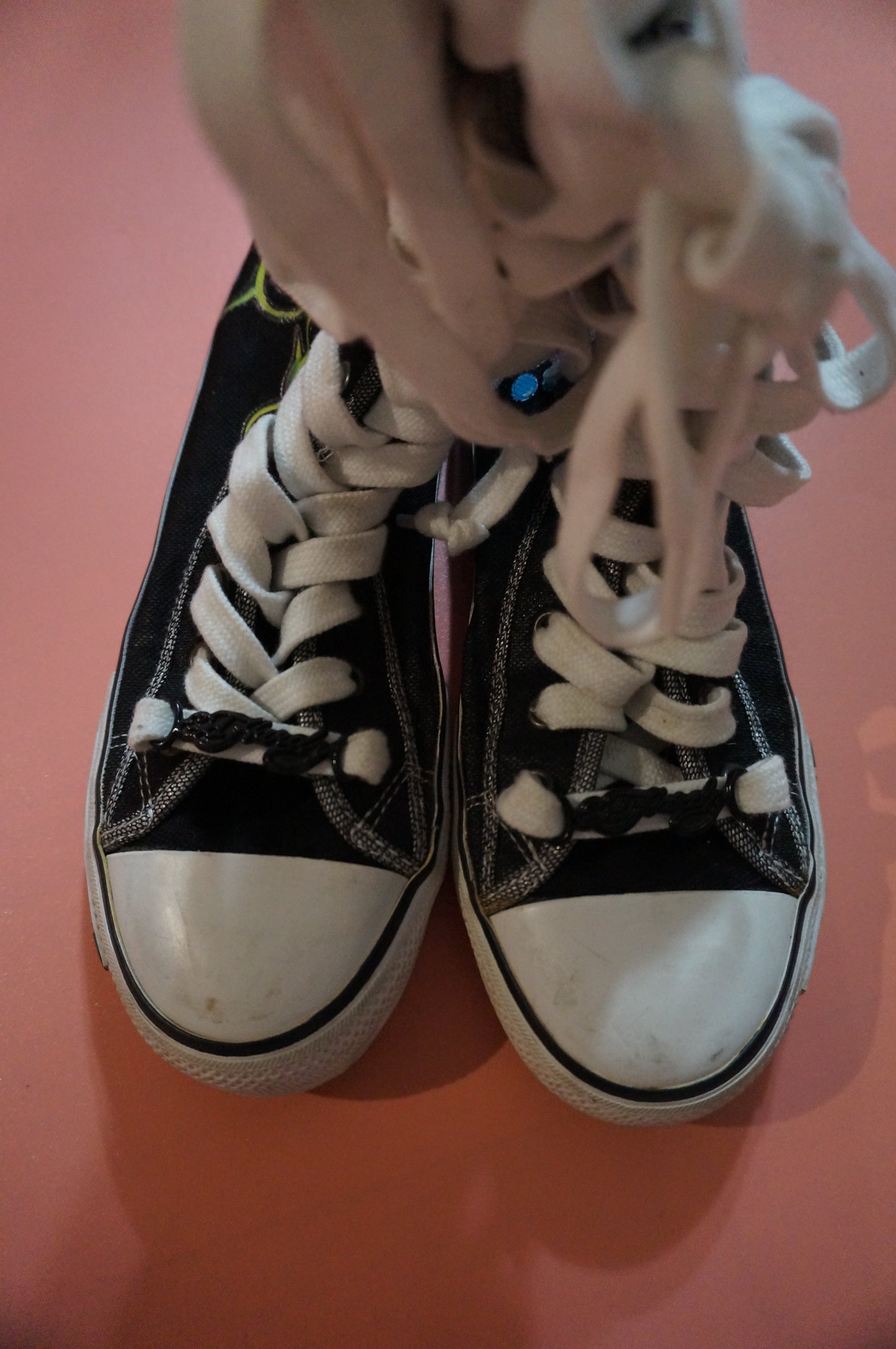 Black Ed Hardy Knee high sneakers