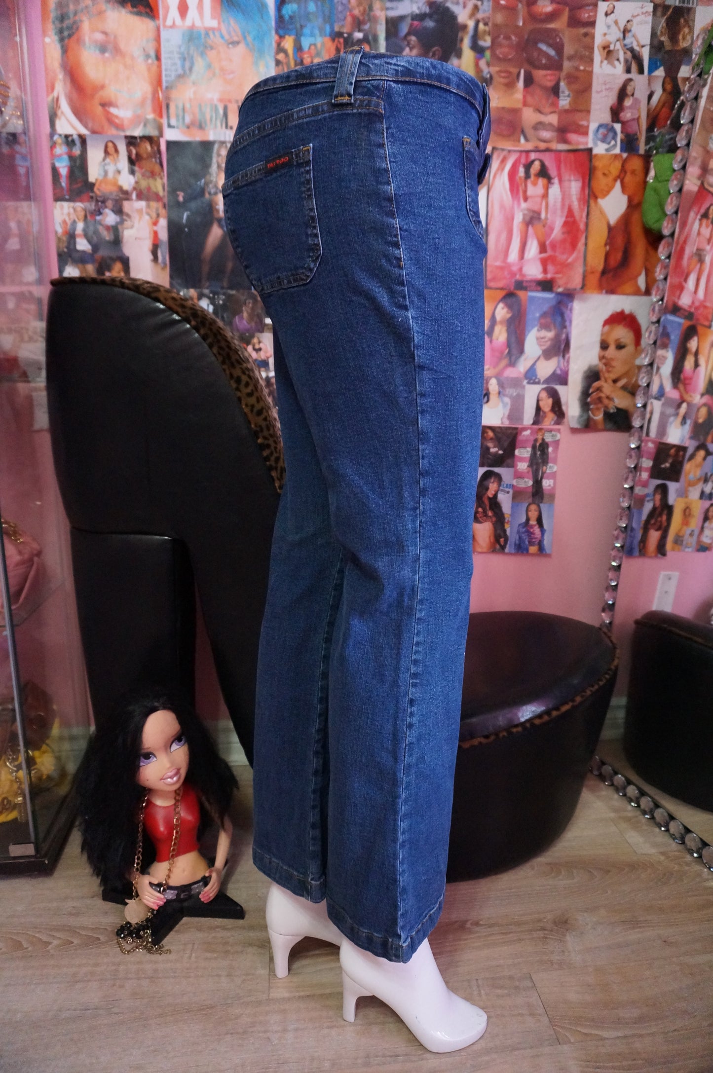 Vintage Tattoo Flared Jeans