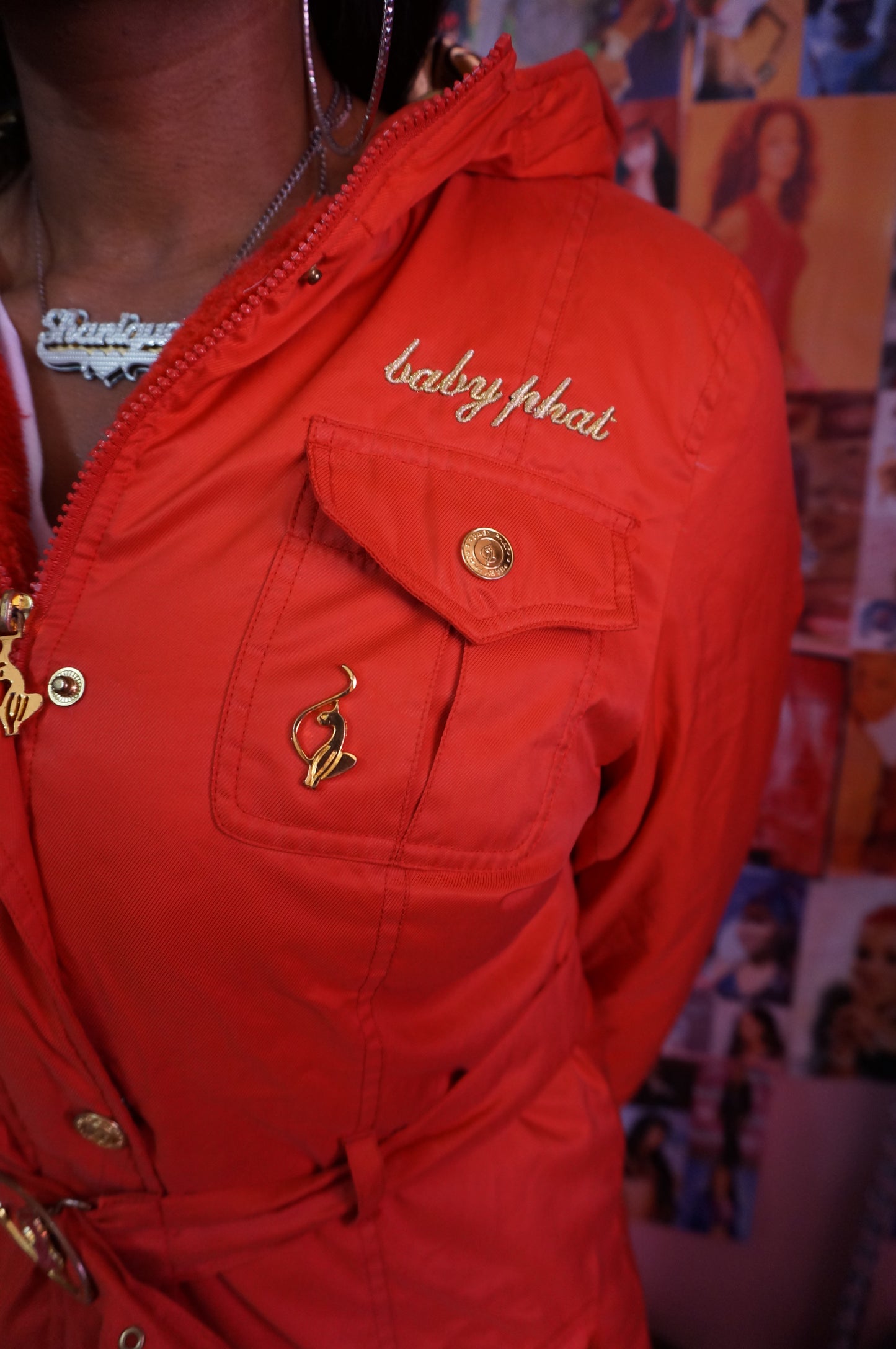 Red Baby Phat Parka Coat