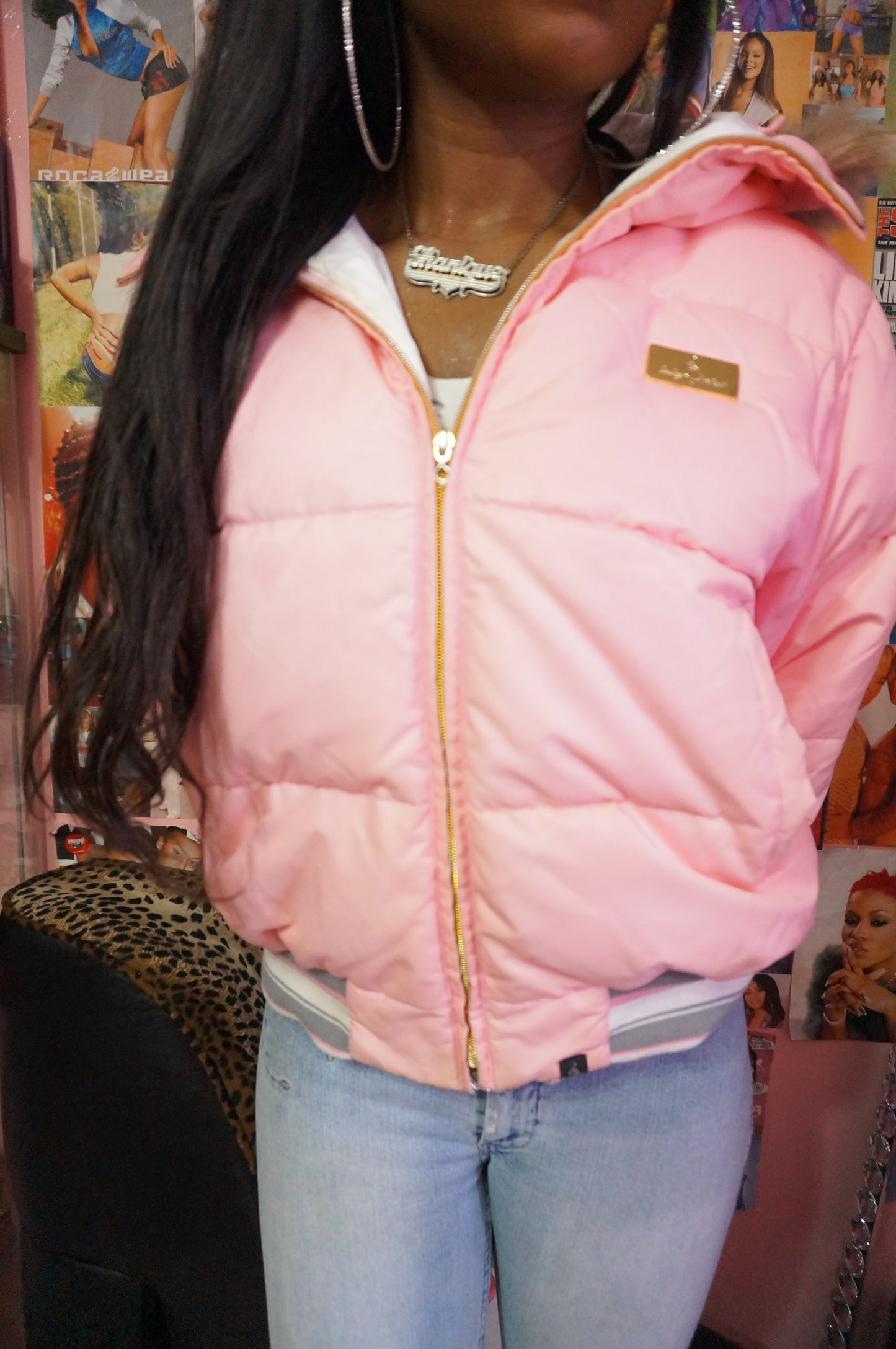 Baby Pink Baby Phat Puffer Jacket