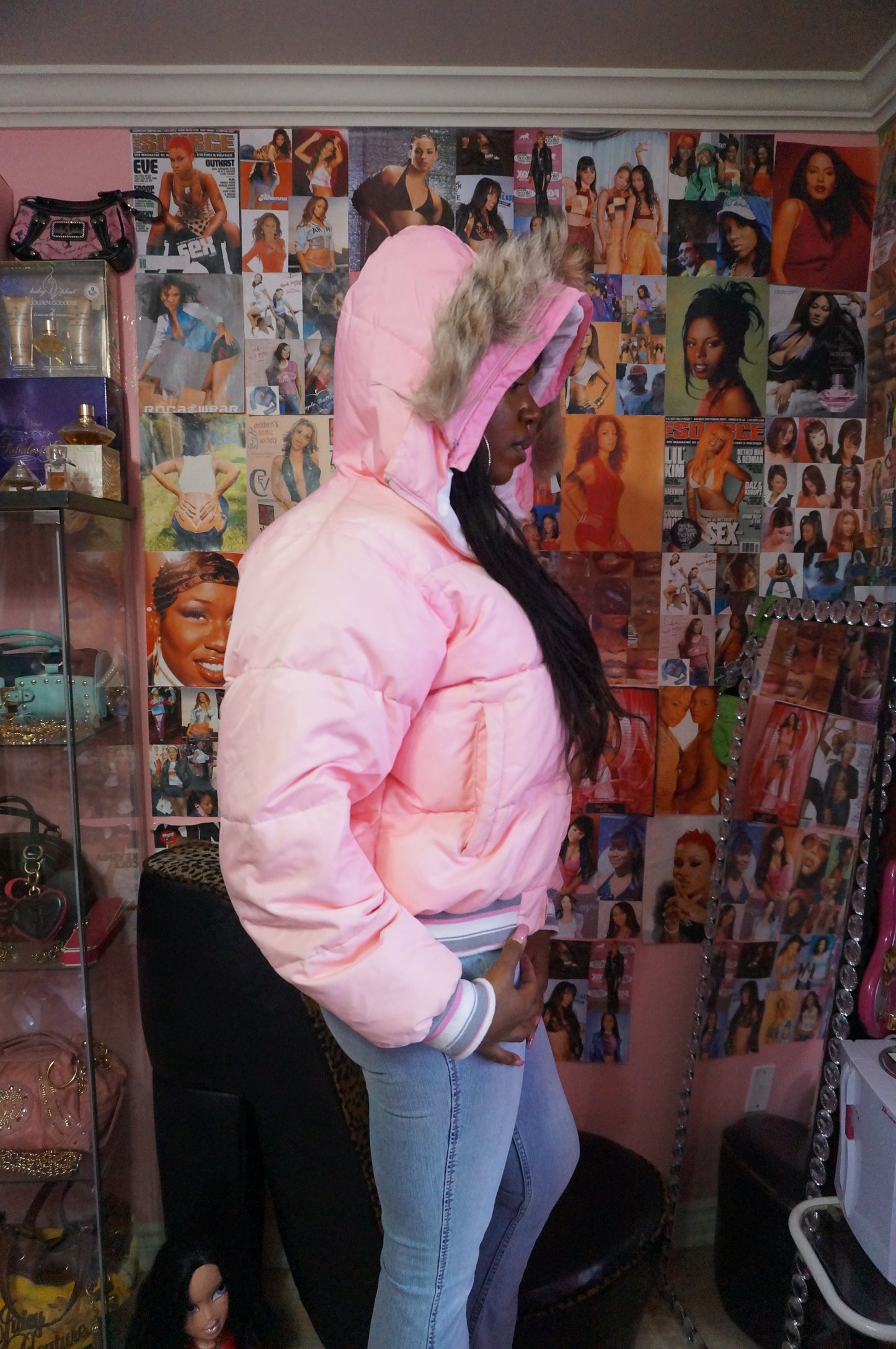 Baby Pink Baby Phat Puffer Jacket