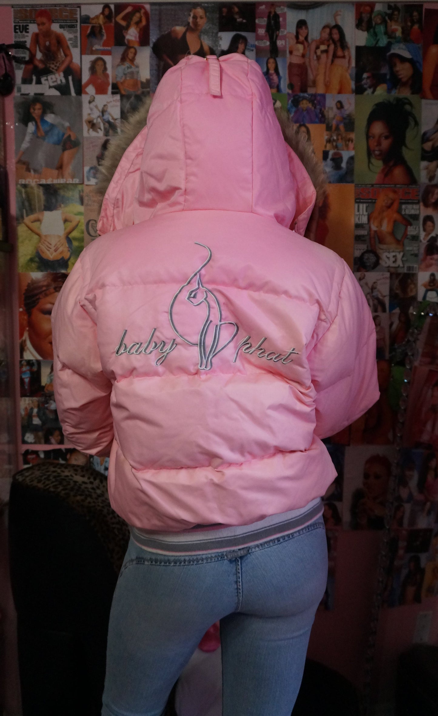 Baby Pink Baby Phat Puffer Jacket