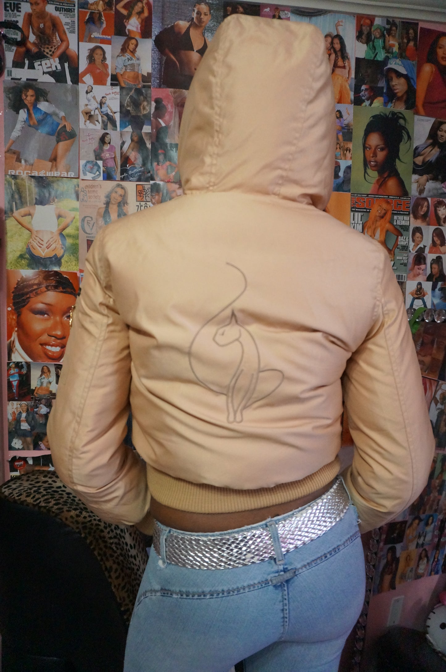 Champagne Baby Phat Puffer Coat