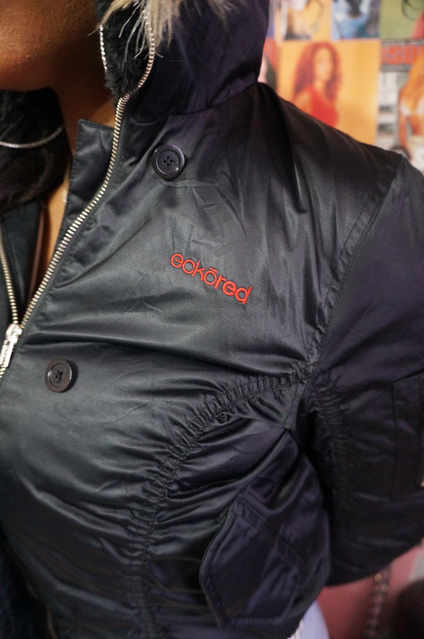 Black Ecko Red Puffer Coat