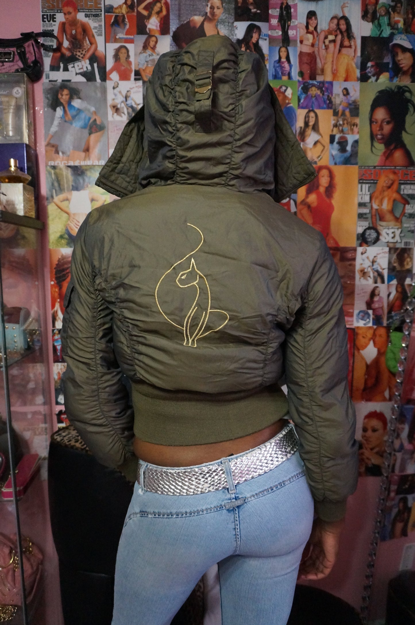 Baby Phat Army Green Puffer Coat