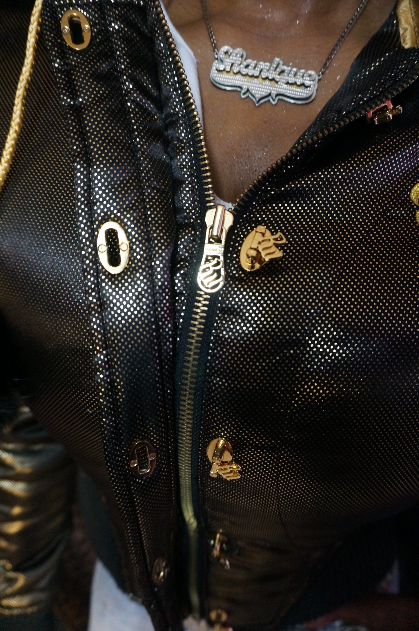 Black and Gold Rocawear Puffer coat