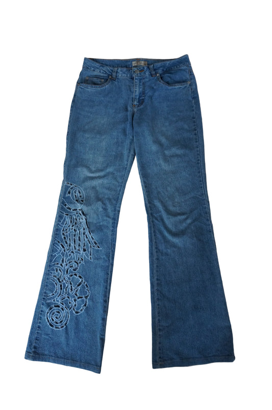 Cappucino Low Rise Flare Jeans - Size 7