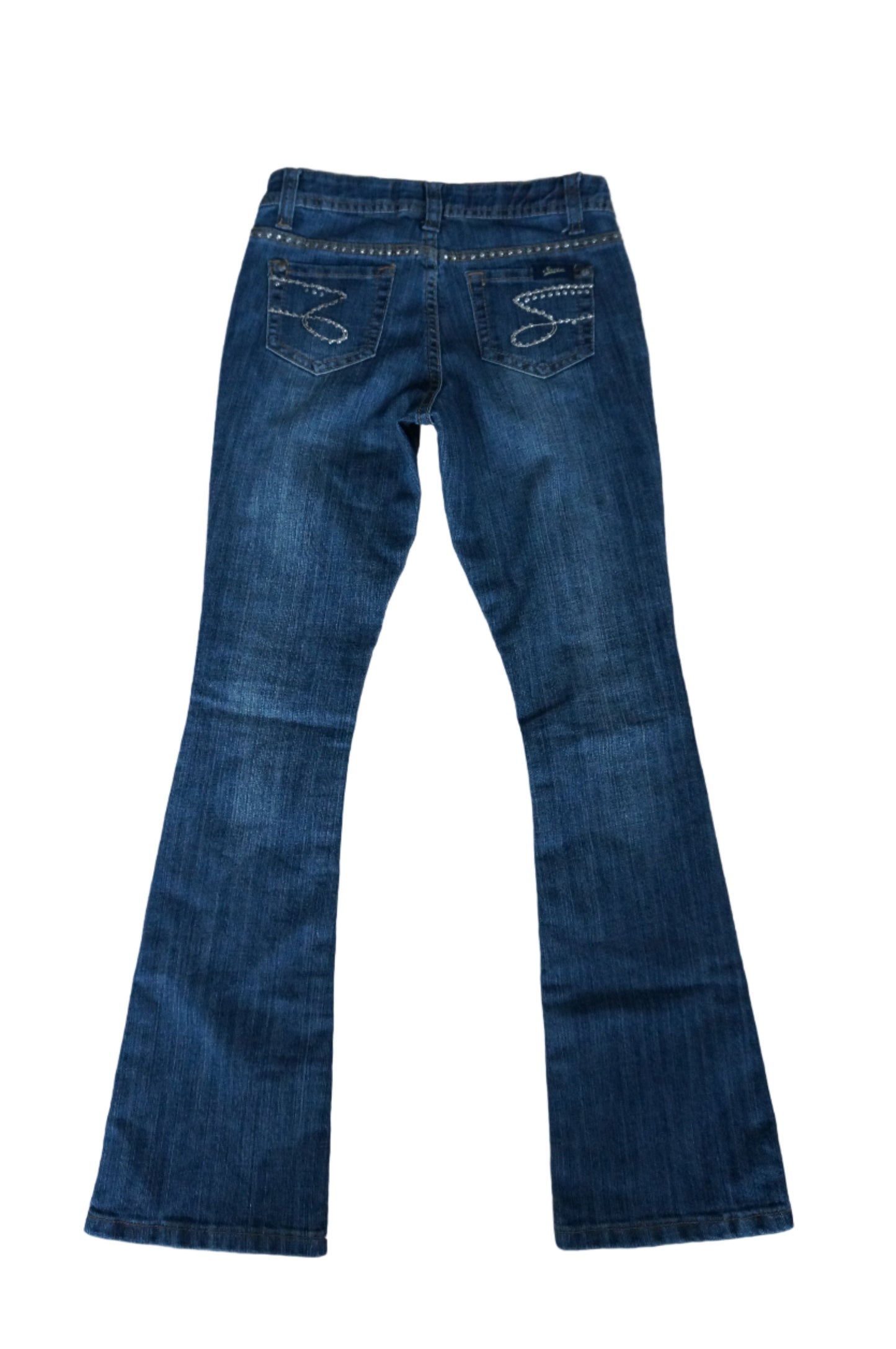 Mid Rise Rhinestone Flare Jeans by Seven Jeans - Size 3