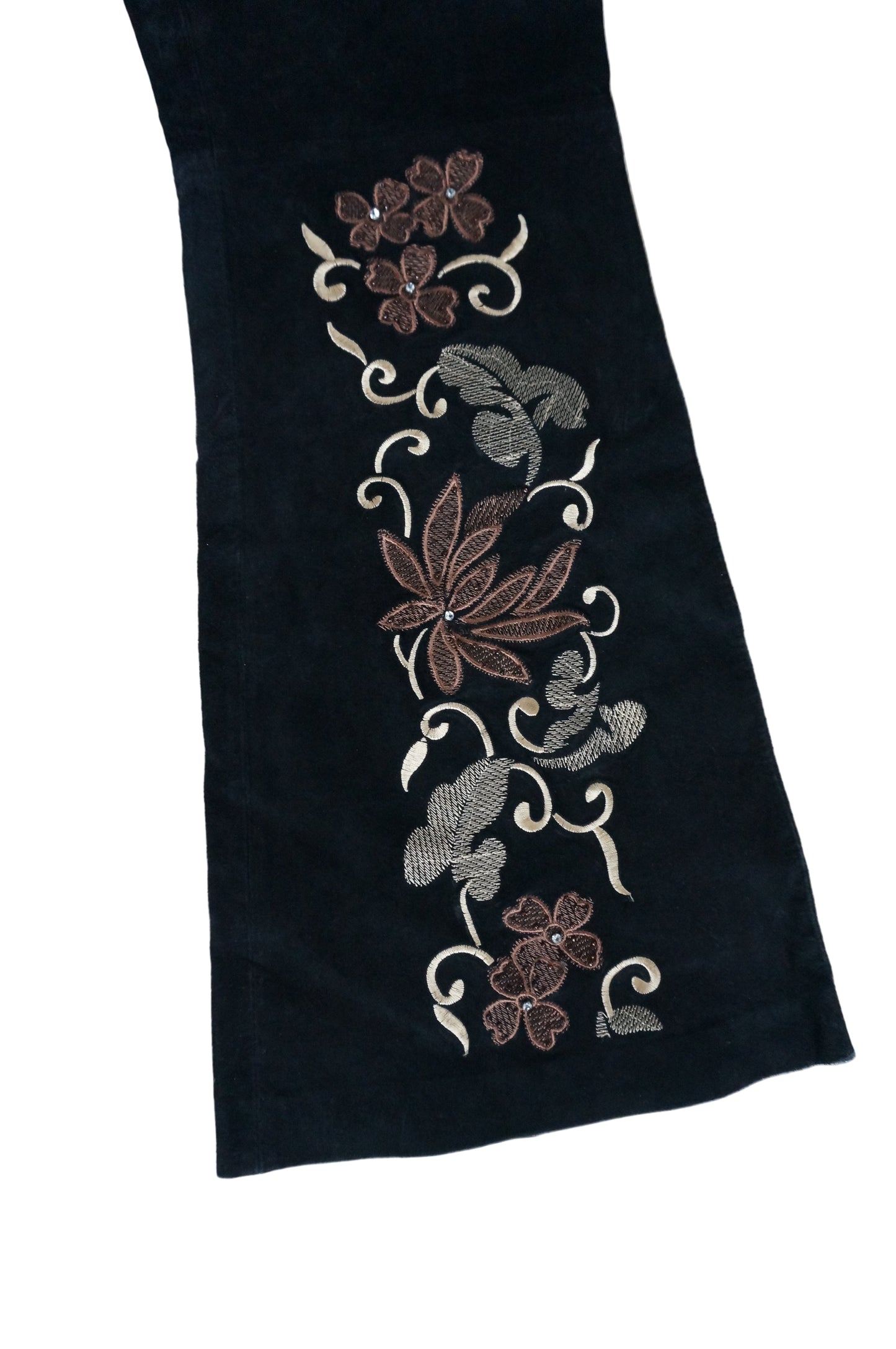 Vintage Suede Embroidered Pants - Size 13