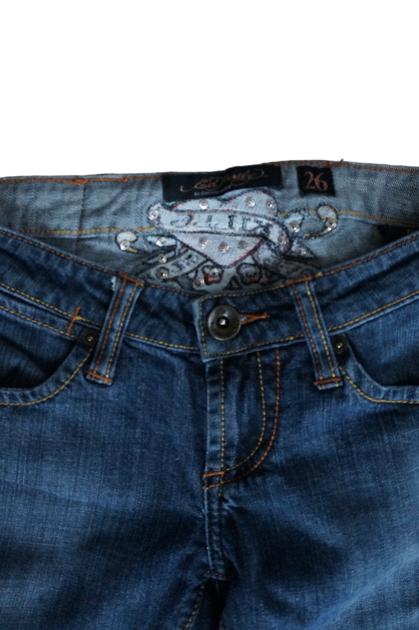 Vintage Low Rise Ed Hardy Skinny Jeans - Size 3