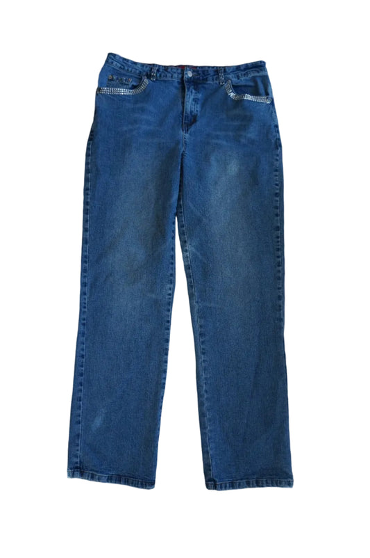 Vintage Relik Jeans Mid Rise Straight Leg Jeans - Size 14