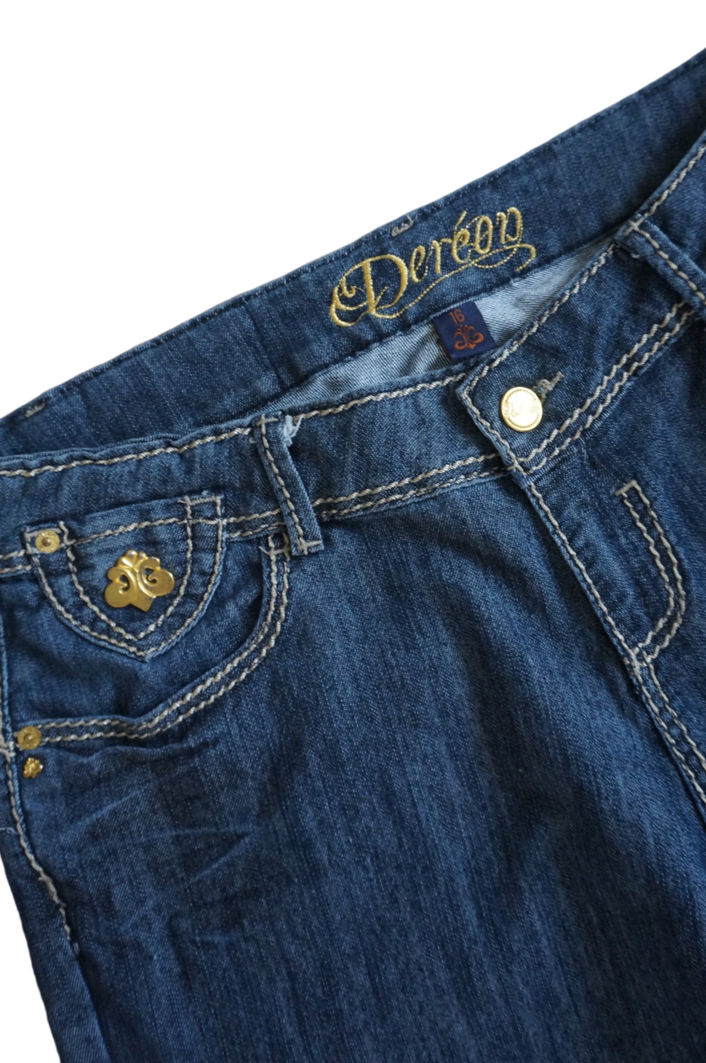 Vintage Dark Wash Boot Cut Deréon Jeans - Size 16