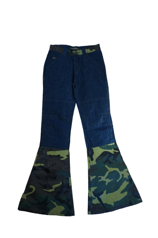 Macgirl Camo Rave Bell Bottom Jeans - Size 3