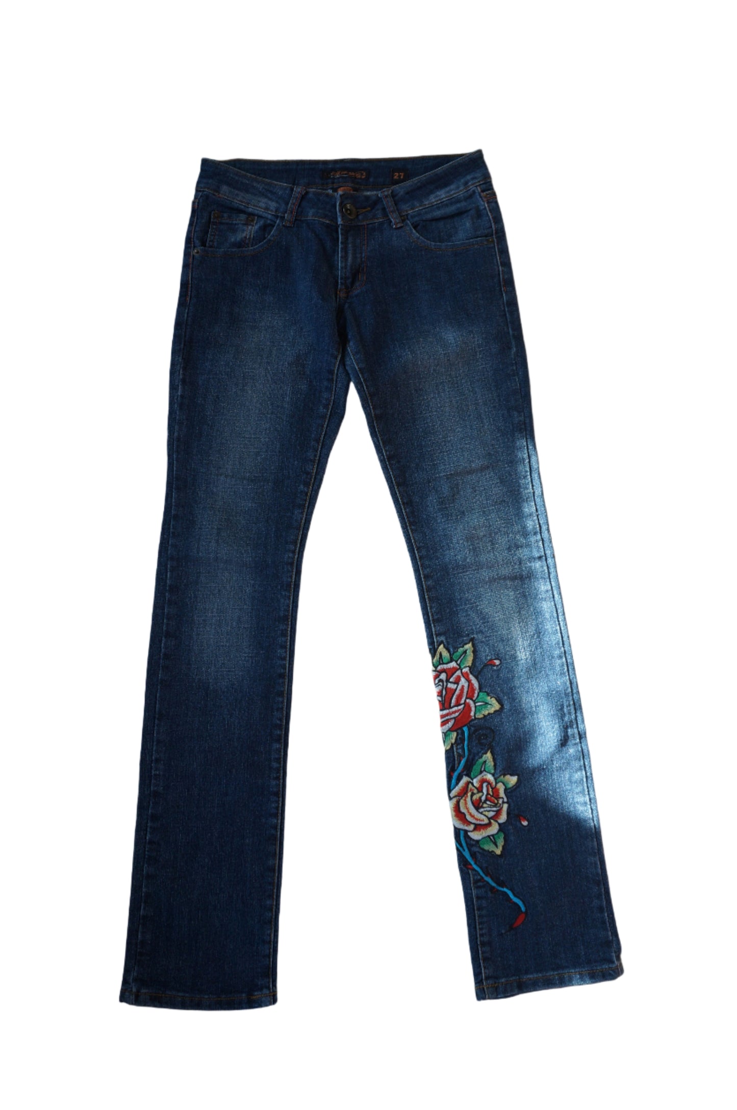 Vintage Ultra Low Rise Ed Hardy Skinny Jeans - Size 4