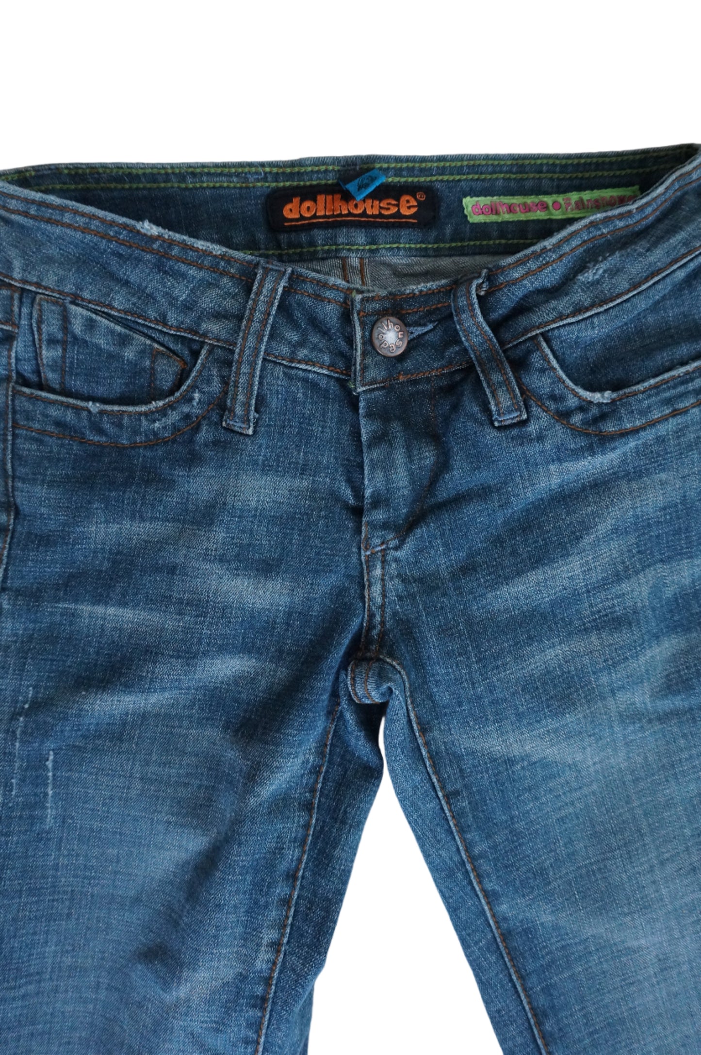 Vintage Low Rise Mid Wash Dollhouse Jeans - Size 0 & 1