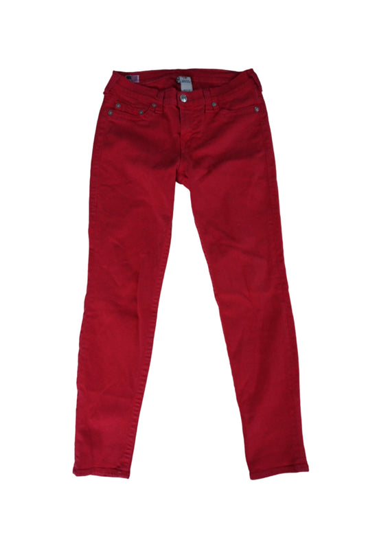 Vintage Red True Religion Skinny Jeans - Size 8