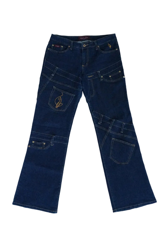 Vintage Baby Phat Multi Pocket Mid Rise Jeans - Size 13