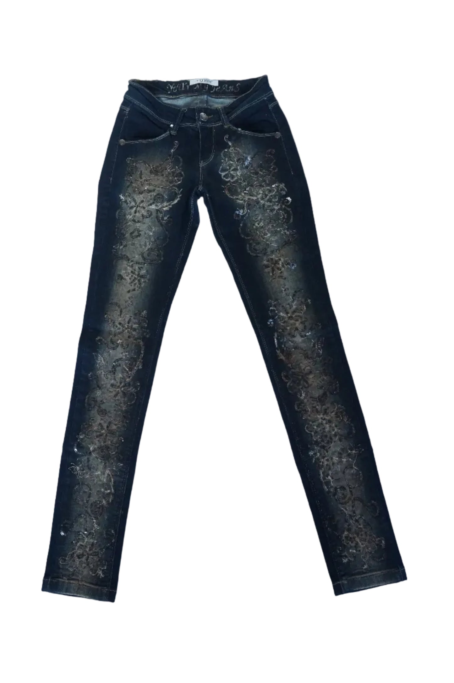 Vintage Vitrin Designs Mid Rise Skinny Jeans - Size 2