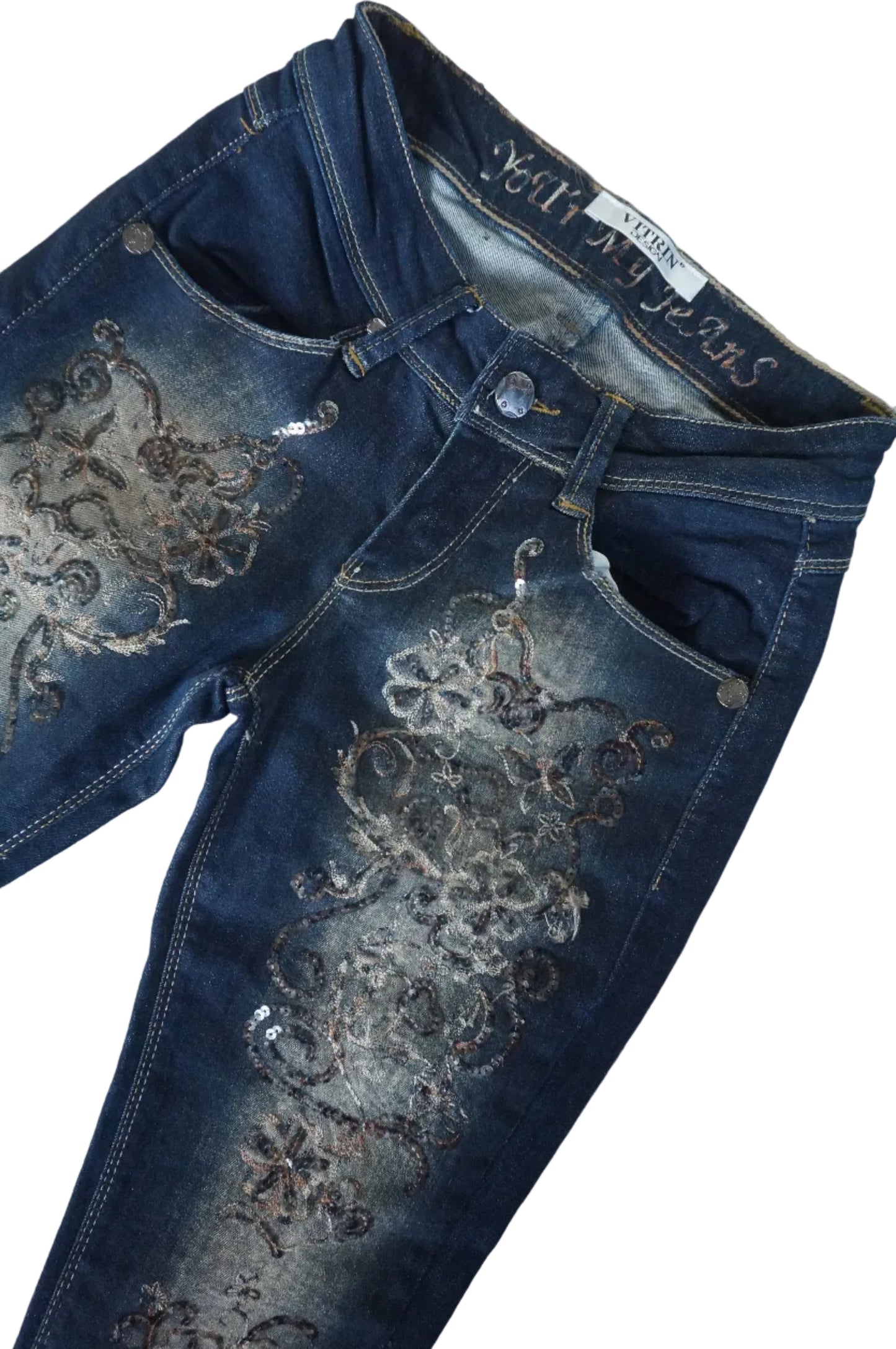 Vintage Vitrin Designs Mid Rise Skinny Jeans - Size 2