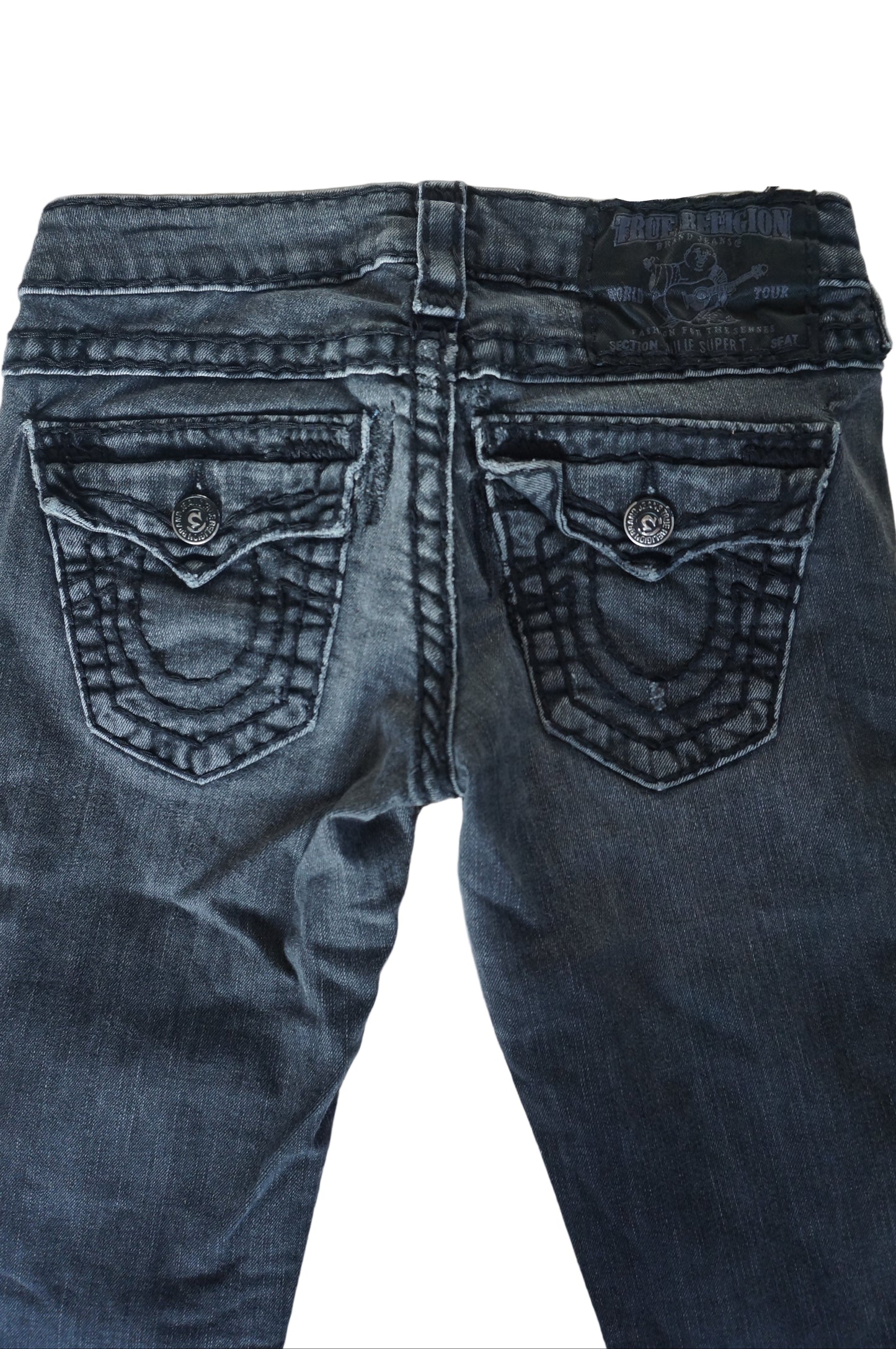 Vintage Black True Religion Low Rise Skinny Jeans - Size 2