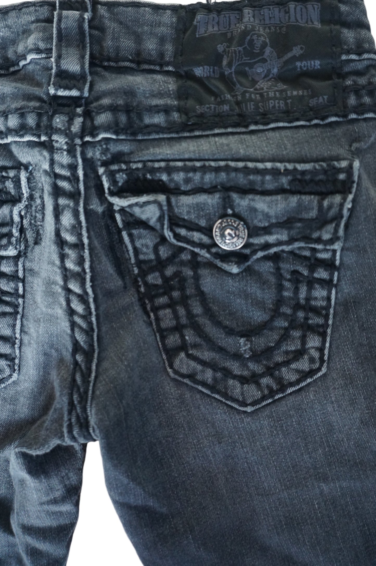 Vintage Black True Religion Low Rise Skinny Jeans - Size 2