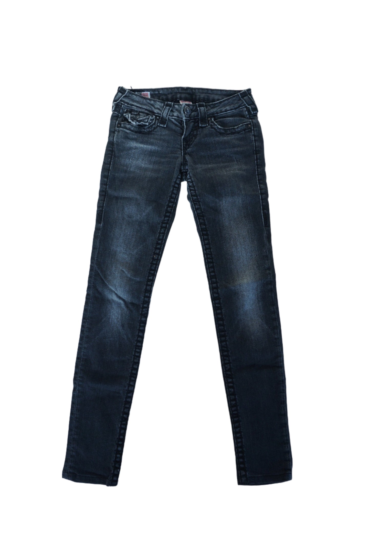 Vintage Black True Religion Low Rise Skinny Jeans - Size 2