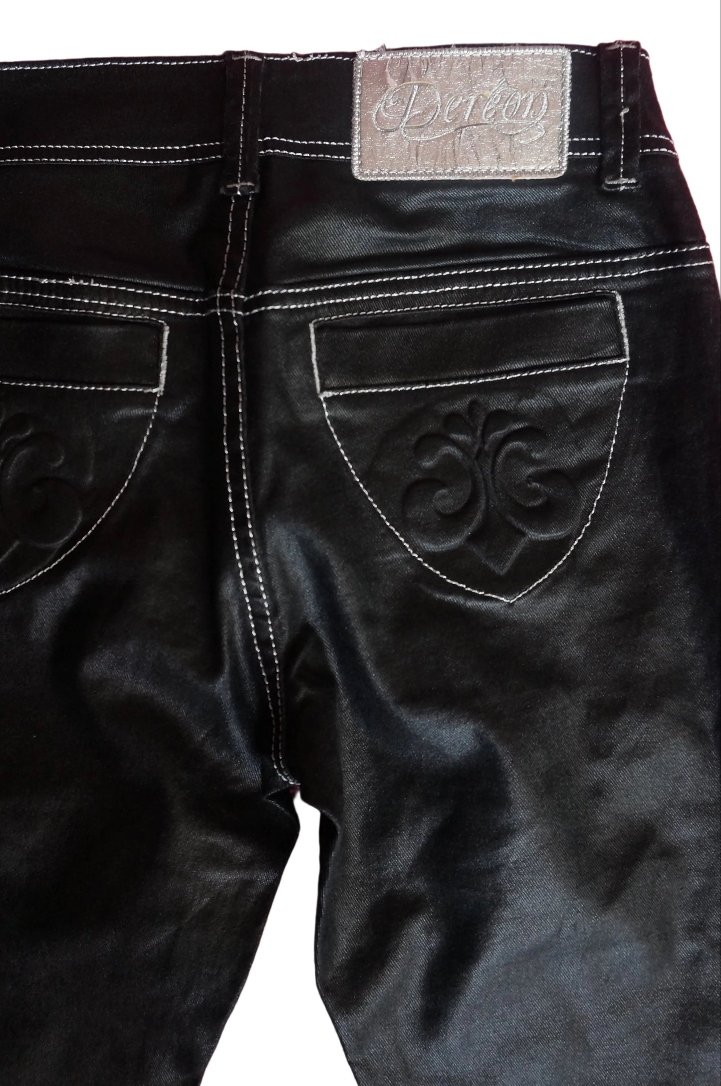 Vintage House of Dereon Black Stacked Skinny Jeans - Size 1/2