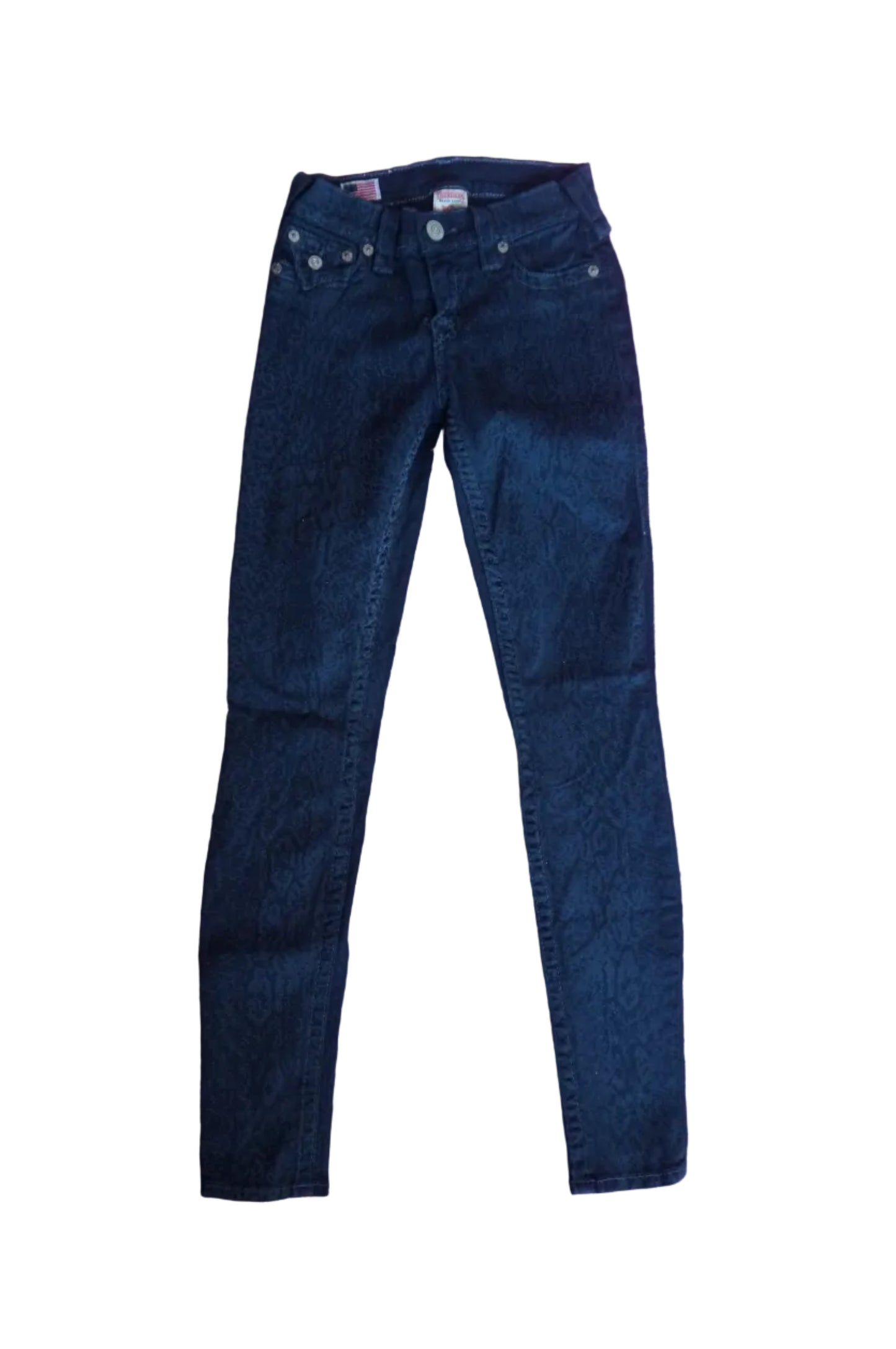 Vintage True Religion Navy Splattered Skinny Jeans - Size 1