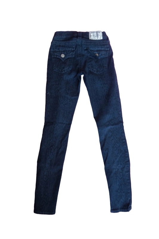 Vintage True Religion Navy Splattered Skinny Jeans - Size 1
