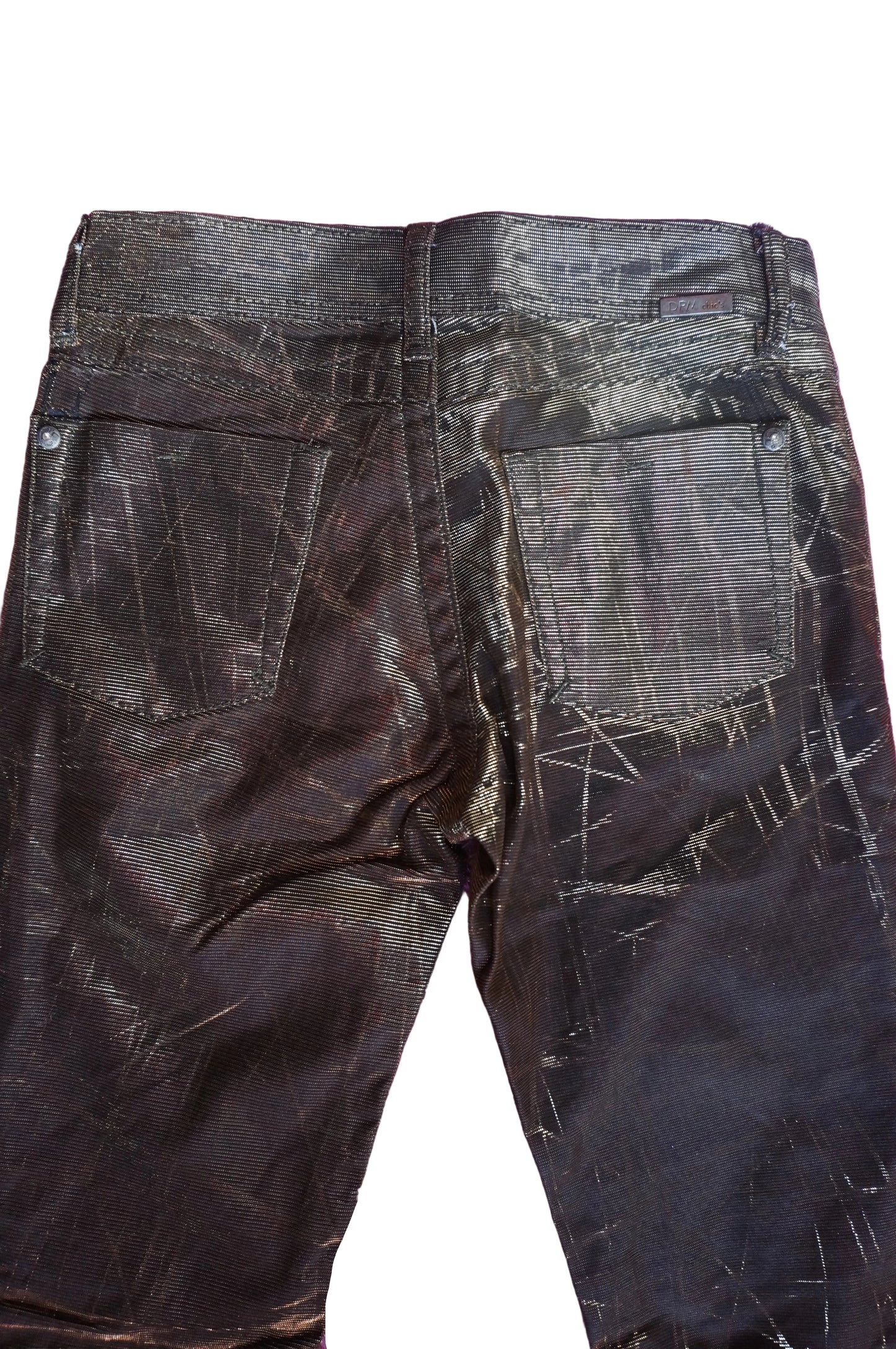 Vintage Gold Low Rise Jeans - Size 0